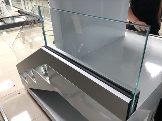 Anpassbares 12mm Aluminium-U-Kanal-Glasgeländer 304 SS-Handgleis