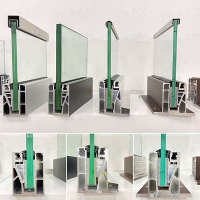 Anpassbares 12mm Aluminium-U-Kanal-Glasgeländer 304 SS-Handgleis