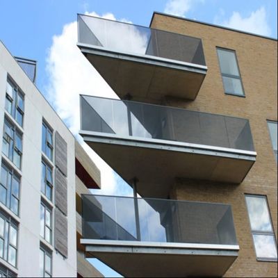 Morden-Glasgeländer 8+8mm Lamiertgehärtetes Glas Aluminium-U-Kanal-Glasgeländer