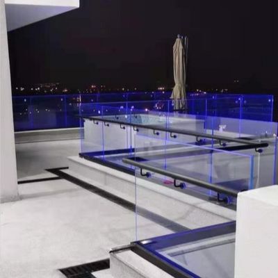 Stabil gehärtetes Glas Balkon Balustrade Glas U-Kanal-System mit Aluminium-Handgurt