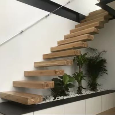 Villa/Abteilung Dekorationstreppe Innenraum offene Treppe Holz schwimmende Glastreppe