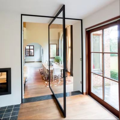 angepasste Aluminiumlegierung Drehschraubeneingangstür Schwerlastglas Drehtür