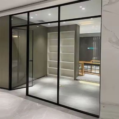 Isolierung Aluminium Schwingtür Pulverbeschichtung für Innenräume Glas Bürotür