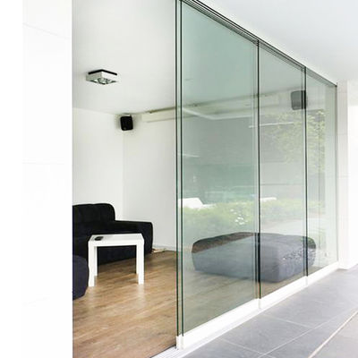 Winddichte Aluminiumprofile Schiebetür Glasart Gehärtetes Glas für Türen aus Edelstahl