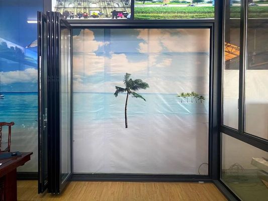 Moderne Innenausstattung Patio Glas wasserdicht Schiebe- und Faltschlitztüren aus Aluminium Zweifachtüren für Restaurant-Hausnutzung