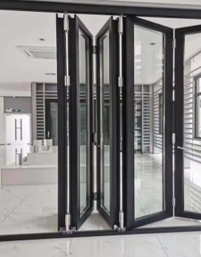 Aluminium Schiebetür-Faltstür-System-Design Wasserdicht Klappbarer thermischer Bruch Schalldämmung Glastür