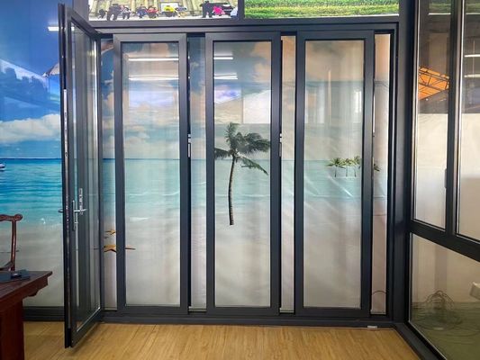 Aluminium Schiebetür-Faltstür-System-Design Wasserdicht Klappbarer thermischer Bruch Schalldämmung Glastür