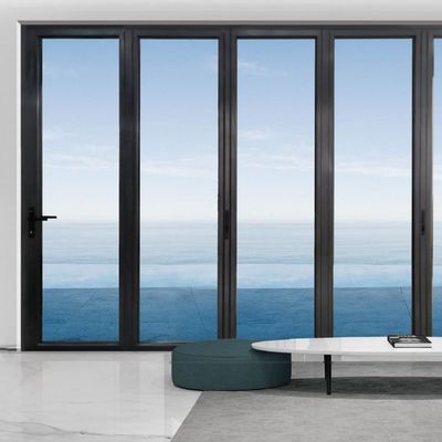 Slimline Aluminium-Zweifachtüren Innenbereich Balkon Klappbare Schiebetüren