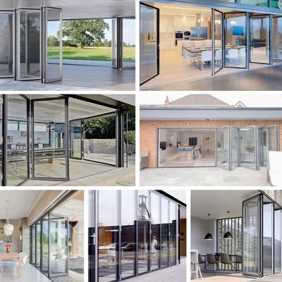 Sicheres Schließmechanismus Aluminium Klappglastüren in Silber/Weiß/Schwarz/auf maßgeschneiderte für Bildungseinrichtungen