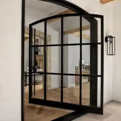 Handelsübliche klare Glasvortür mit Stahl- und Aluminiumgraphischem Design