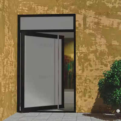 4-12 mm Doppelverglasung Aluminium Drehtür mit klarem Glas und Edelstahl Screen Netting Material