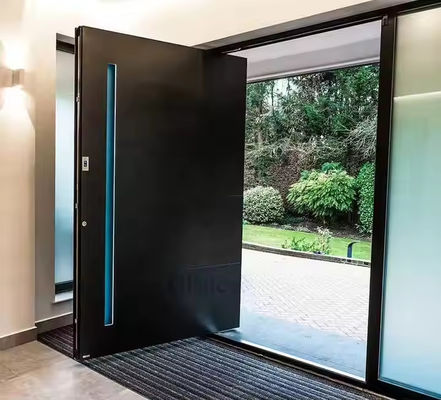 Edelstahl-Innen-Aluminium-Schraubtür mit klarem Glas und 1,8 mm Rahmendicke