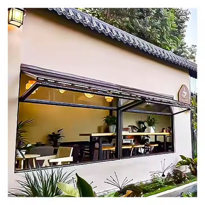 Faltfenster aus Aluminium im modernen Stil mit isoliertem gehärtetem Glas und individueller Glasdicke
