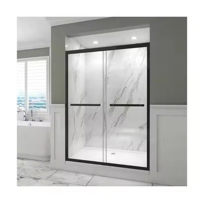 Badezimmer gehärtetes Glas Dusche Tür Dusche Trennwand mit schlankem Rahmen Stil