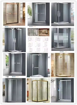 Badezimmer gehärtetes Glas Dusche Tür Dusche Trennwand mit schlankem Rahmen Stil