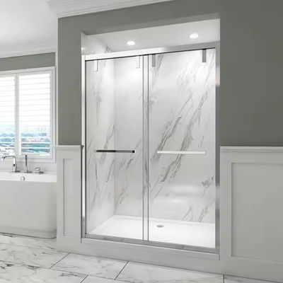 Badezimmer gehärtetes Glas Dusche Tür Dusche Trennwand mit schlankem Rahmen Stil
