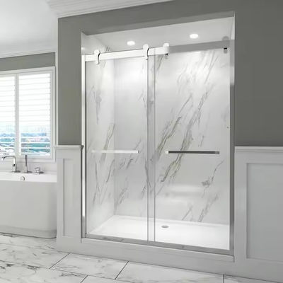 Wasserdichte und isolierte Schiebetür in Edelstahlrahmen mit Glas