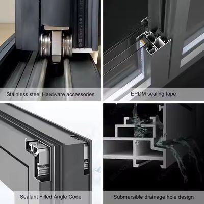 Schwerlastweiße Aluminium-Glas-Zweifach-Patio-Schiebetür