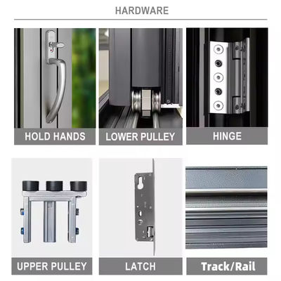 Aluminium Schall- und wasserdichte Isolierte Bi Klapptür Glas Trenntür