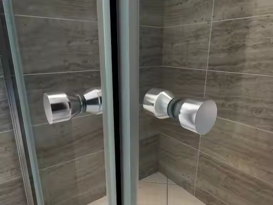 Aluminium-Innenraum Badezimmertür-Gehäuse Aluminium-Dusch-Schnitt mit gehärtetem Glas