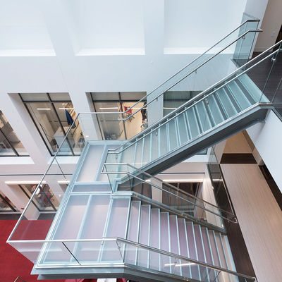Aluminium U-Profil Kanal Glas Klemme Treppen Handlauf Geländer mit oberem Schienenrahmen