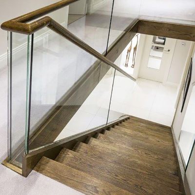 Aluminium U-Profil Kanal Glas Klemme Treppen Handlauf Geländer mit oberem Schienenrahmen