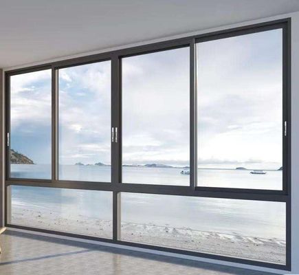 Europäische Standard-Doppelverglasung Schwerlast-Aluminium Horizontales Schiebefenster