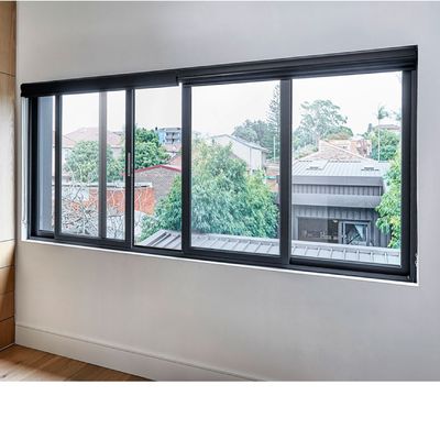 Europäische Standard-Doppelverglasung Schwerlast-Aluminium Horizontales Schiebefenster