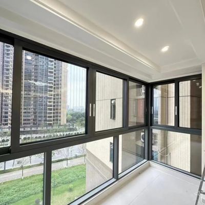 Gehärtetes Glas mit thermischer Auflösung Aluminium-Schiebefenster mit Insektennetz
