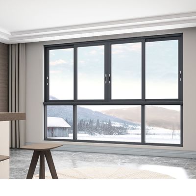 Doppelglas-Gewerbe-Aluminium-Schiebefenster in Birne für Schallschutz und Wärmedämmung