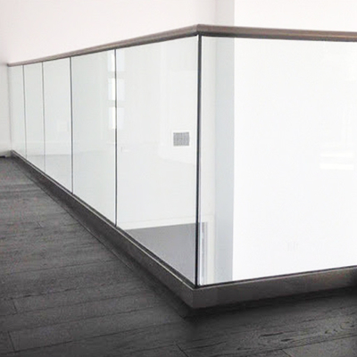 12 mm gehärtetes Glas Balustrade Aluminium U-Kanäle Profil Handrail Geländer System