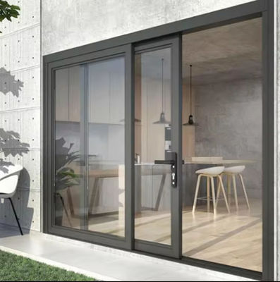 Geräuschreduzierung Aluminium Schiebetür Isoliertes Glas 3 Meter Aluminium Schiebetüren