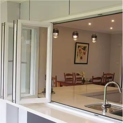 1.5mm Aluminium Klappfenster Langlebig mit horizontalen Klappmuster und anodisierten Rahmenveredelung