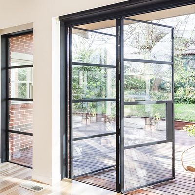 Isolierung Aluminium Schwingtür Pulverbeschichtung für Innenräume Glas Bürotür