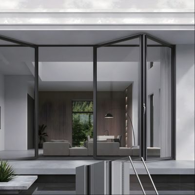 Sicheres Schließmechanismus Aluminium Klappglastüren in Silber/Weiß/Schwarz/auf maßgeschneiderte für Bildungseinrichtungen