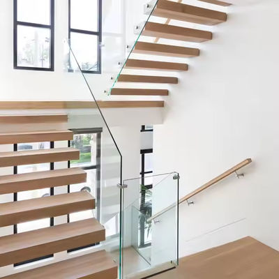 Massivholz schwimmende Treppe für Innenhaus DIY Wohnhaus von Foshan Treppenfabrik