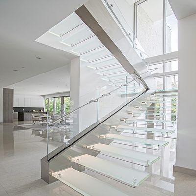 Aluminium U-Profil Kanal Glas Klemme Treppen Handlauf Geländer mit oberem Schienenrahmen
