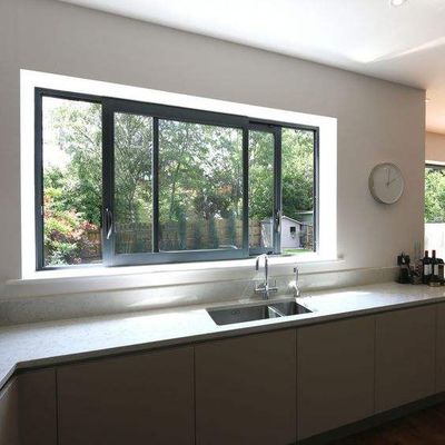 Europäische Standard-Doppelverglasung Schwerlast-Aluminium Horizontales Schiebefenster