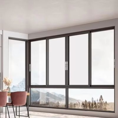 Gehärtetes Glas mit thermischer Auflösung Aluminium-Schiebefenster mit Insektennetz