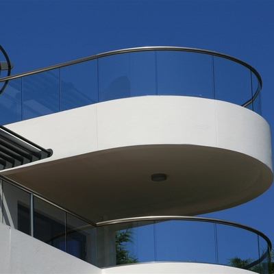 Schwarze Beschichtung ohne Rahmen U-Kanal-Glasgeländer Glasbalustrade