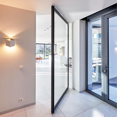 6 + 6 mm 8 + 8 mm klare, gehärtete, laminierte Glas-Eisen-Stahl-Sicherheitsdrehtür